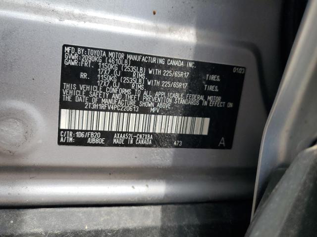 2T3H1RFV4PC220613 - 2023 TOYOTA RAV4 LE Gümüş fotoğraf 13