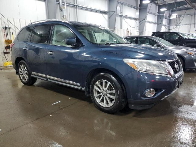 5N1AR2MM2EC653689 - 2014 NISSAN PATHFINDER S BLUE photo 4