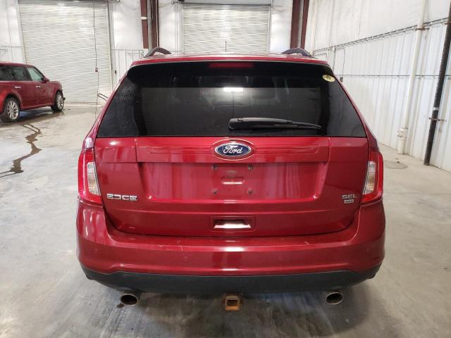 2FMDK4JC0EBB65169 - 2014 FORD EDGE SEL RED photo 6