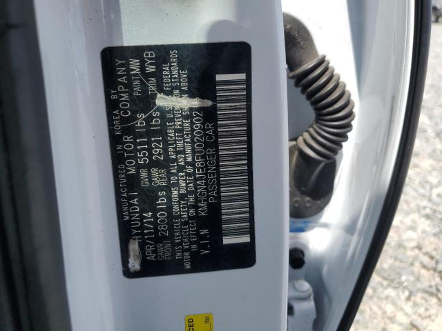 KMHGN4JE8FU020902 - 2015 HYUNDAI GENESIS 3.8L თეთრი ფოტო 12