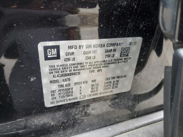 KL4CJASB0KB946230 - 2019 BUICK ENCORE PREFERRED 黑色 照片 13