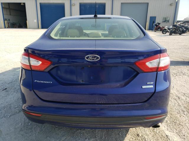 3FA6P0HD7FR172523 - 2015 FORD FUSION SE BLUE photo 6