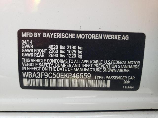 WBA3F9C50EKP46559 - 2014 BMW ACTIVEHYBR WHITE photo 12