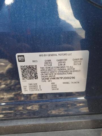 1GNEVHKW7PJ300296 - 2023 CHEVROLET TRAVERSE LT BLUE photo 13