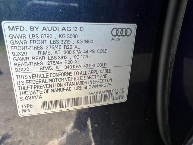 WA1LGAFE9ED013521 - 2014 AUDI Q7 PREMIUM PLUS Синий фото 10