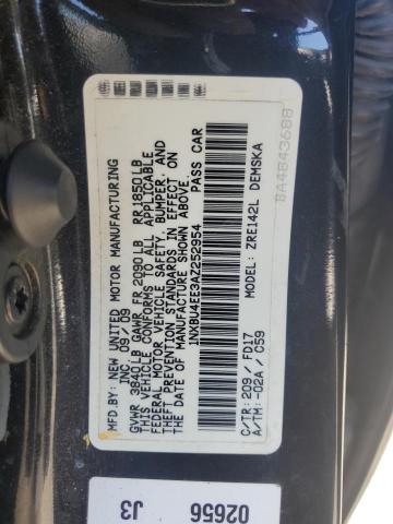 1NXBU4EE3AZ252954 - 2010 TOYOTA COROLLA BASE 黑色 照片 12