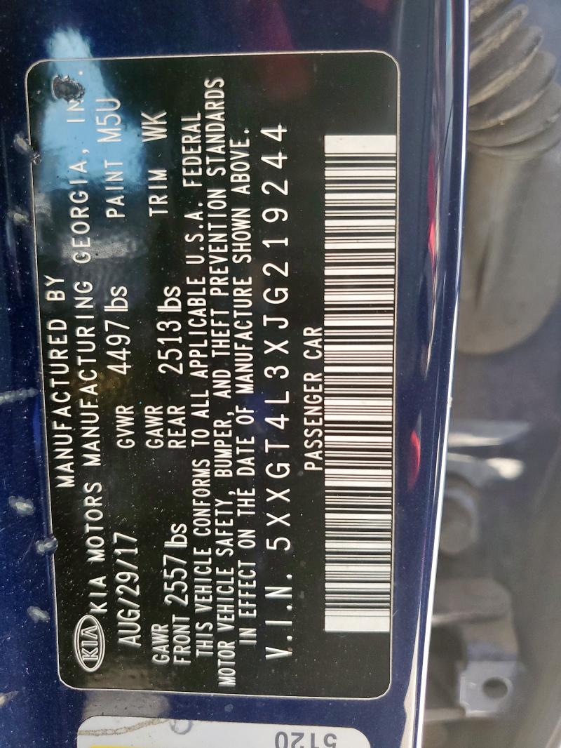 5XXGT4L3XJG219244 - 2018 KIA OPTIMA LX 蓝色 照片 12