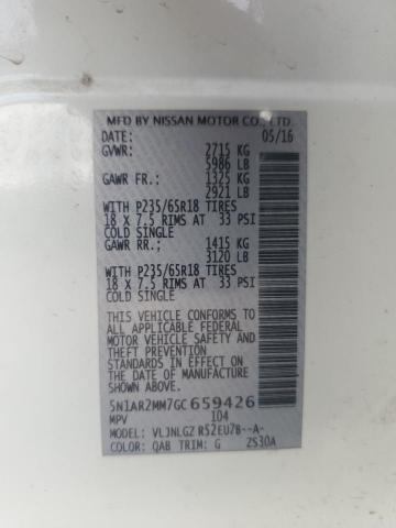 5N1AR2MM7GC659426 - 2016 NISSAN PATHFINDER S 白色 照片 13