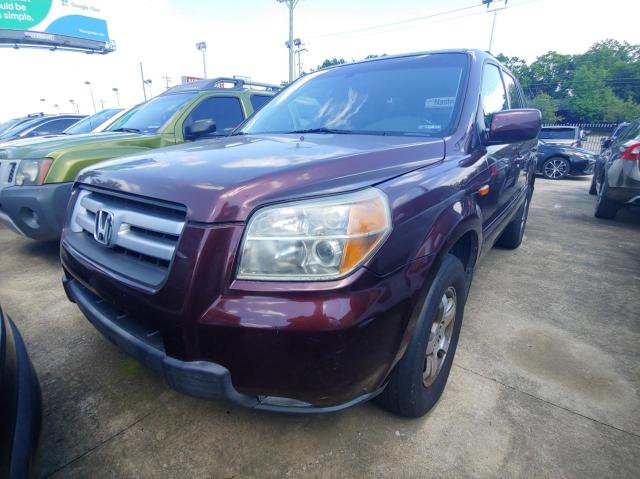 2HKYF18697H532313 - 2007 HONDA PILOT EXL MAROON photo 2