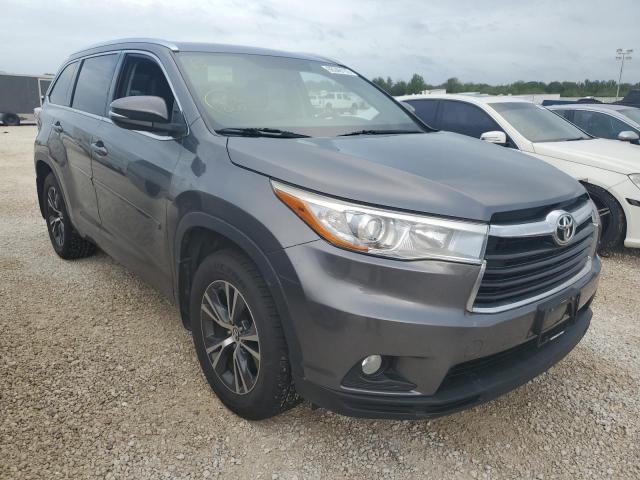 5TDJKRFH6GS500445 - 2016 TOYOTA HIGHLANDER XLE GRAY photo 1