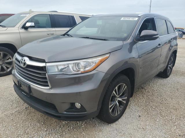 5TDJKRFH6GS500445 - 2016 TOYOTA HIGHLANDER XLE GRAY photo 2