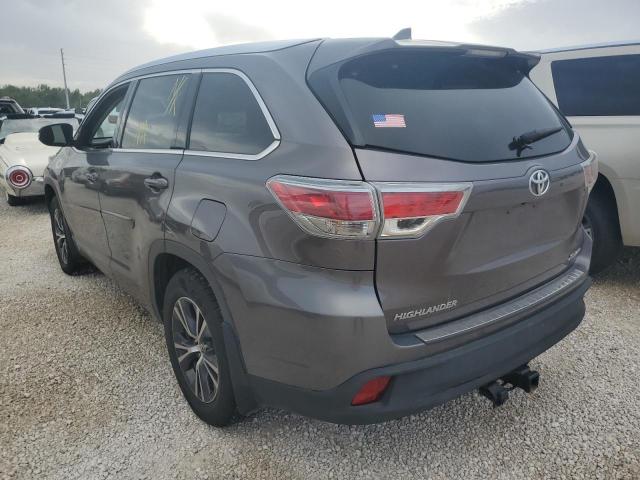5TDJKRFH6GS500445 - 2016 TOYOTA HIGHLANDER XLE GRAY photo 3