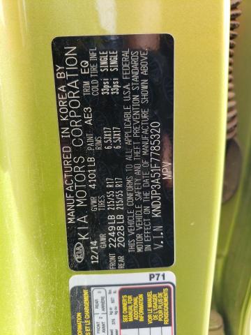 KNDJP3A51F7785320 - 2015 KIA SOUL + GREEN photo 12