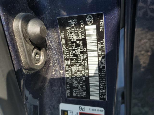 4T1BF1FK6HU769513 - 2017 TOYOTA CAMRY LE Blau Foto 12