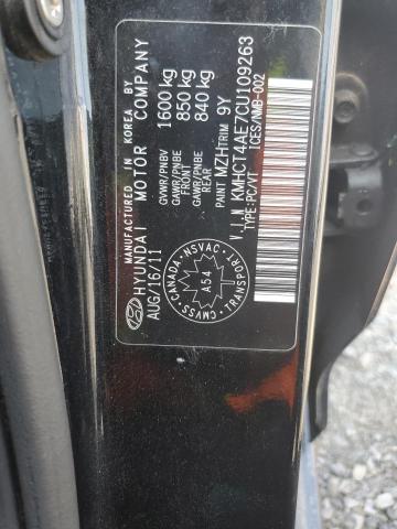 KMHCT4AE7CU109263 - 2012 HYUNDAI ACCENT GLS 黑色 照片 13