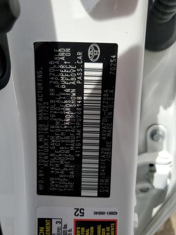 4T1G11AK1PU768148 - 2023 TOYOTA CAMRY SE NIGHT SHADE WHITE photo 12