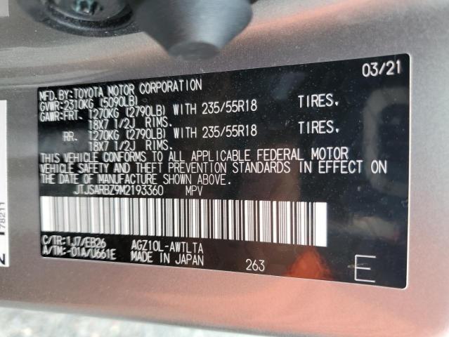 JTJSARBZ9M2193360 - 2021 LEXUS NX 300 BASE Gümüş foto 13