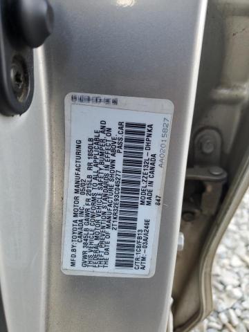 2T1KR32E93C045277 - 2003 TOYOTA COROLLA MA XR SILVER photo 13