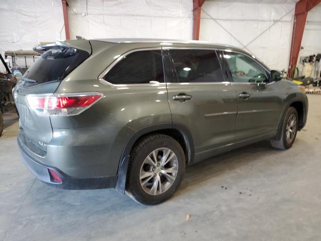 5TDJKRFH1ES064472 - 2014 TOYOTA HIGHLANDER XLE GREEN photo 3
