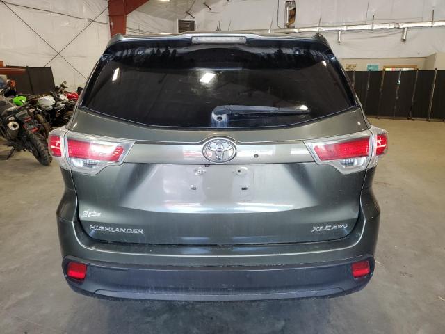 5TDJKRFH1ES064472 - 2014 TOYOTA HIGHLANDER XLE GREEN photo 6