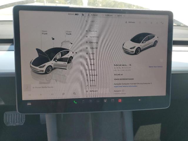 5YJ3E1EB0NF196996 - 2022 TESLA MODEL 3 WHITE photo 9