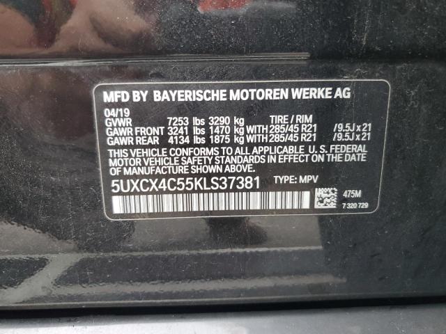 5UXCX4C55KLS37381 - 2019 BMW X7 XDRIVE50I BLACK photo 13