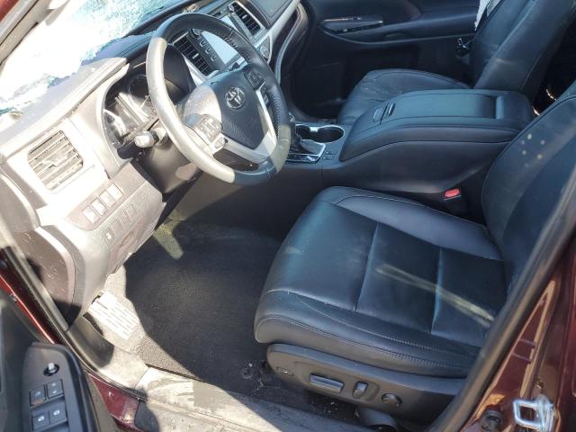 5TDJZRFH2KS990449 - 2019 TOYOTA HIGHLANDER SE BURGUNDY photo 7