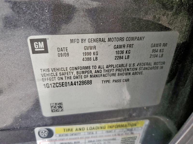 1G1ZC5E01A4128688 - 2010 CHEVROLET MALIBU 1LT GRAY photo 12