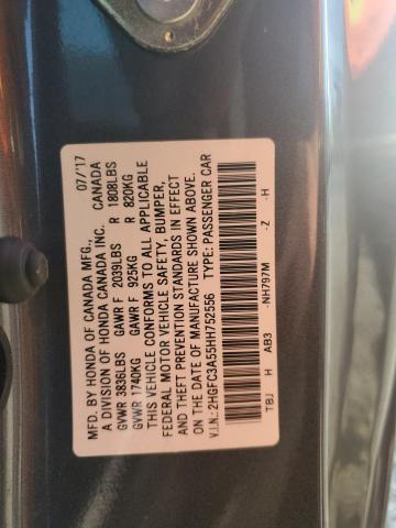2HGFC3A55HH752556 - 2017 HONDA CIVIC SI GRAY photo 12
