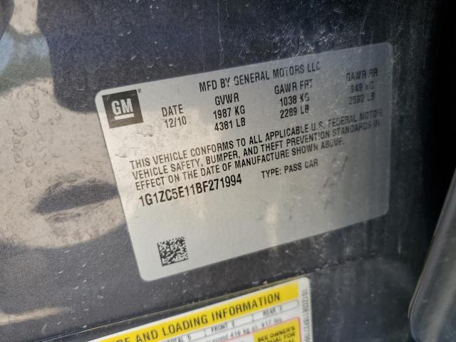 1G1ZC5E11BF271994 - 2011 CHEVROLET MALIBU 1LT 石墨色 照片 12