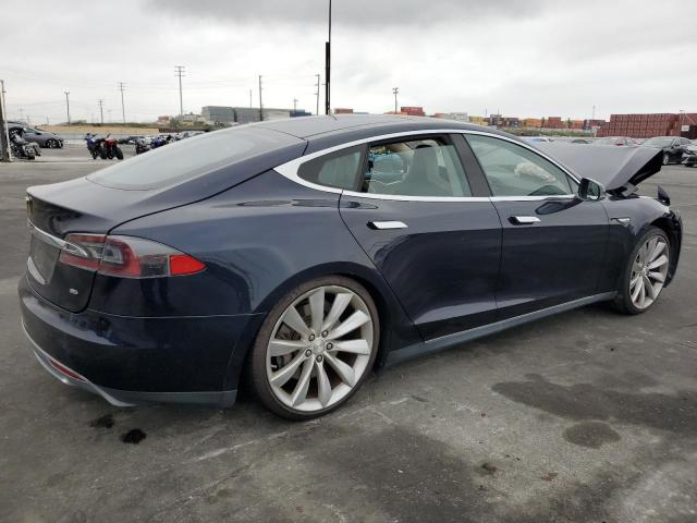 5YJSA1H15EFP34408 - 2014 TESLA MODEL S BLUE photo 3