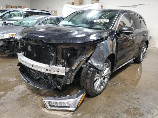 5FRYD4H57HB032034 - 2017 ACURA MDX TECHNOLOGY BLACK photo 2