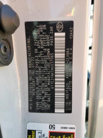 4T1C31AK5NU037065 - 2022 TOYOTA CAMRY LE WHITE photo 12