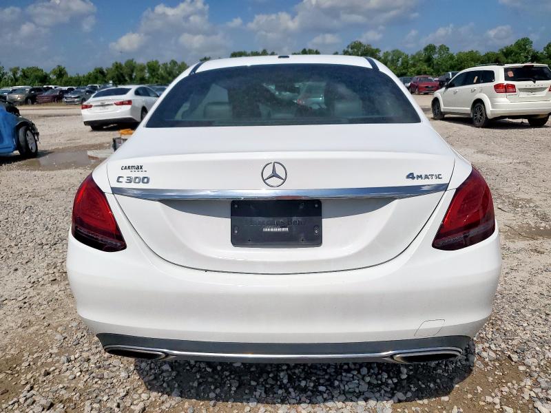 55SWF8EB3KU300975 - 2019 MERCEDES-BENZ C 300 4MATIC WHITE photo 6