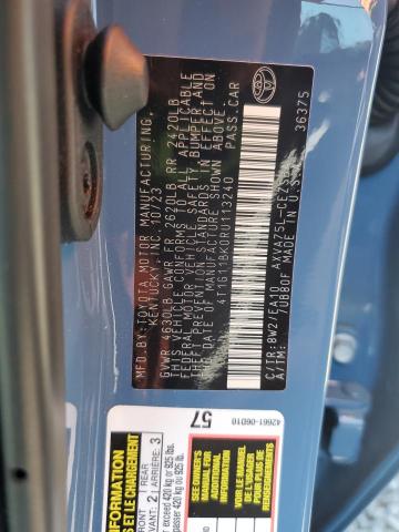 4T1G11BK0RU113240 - 2024 TOYOTA CAMRY SE NIGHT SHADE BLUE photo 12