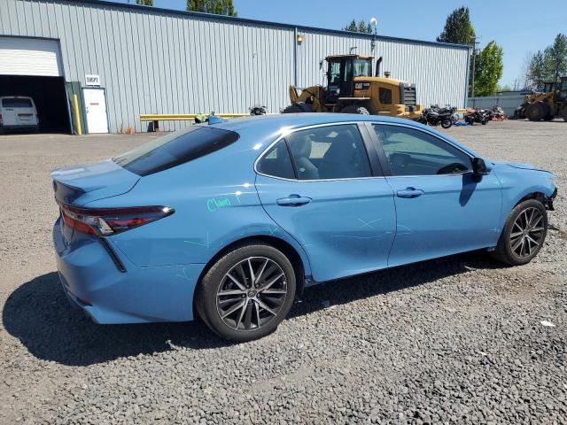 4T1G11BK0RU113240 - 2024 TOYOTA CAMRY SE NIGHT SHADE BLUE photo 3