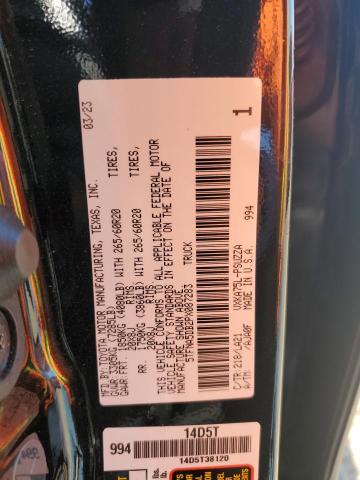 5TFNA5DB2PX087283 - 2023 TOYOTA TUNDRA CREWMAX PLATINUM შავი ფოტო 12