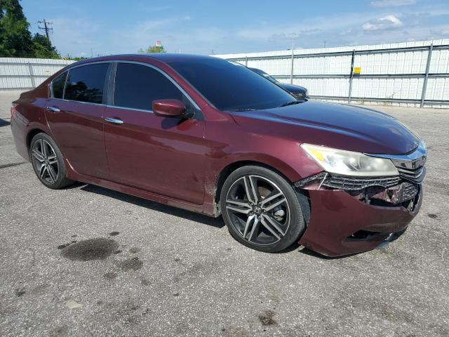 1HGCR2F57HA241496 - 2017 HONDA ACCORD SPORT 勃艮第红 照片 4