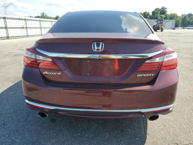 1HGCR2F57HA241496 - 2017 HONDA ACCORD SPORT 勃艮第红 照片 6