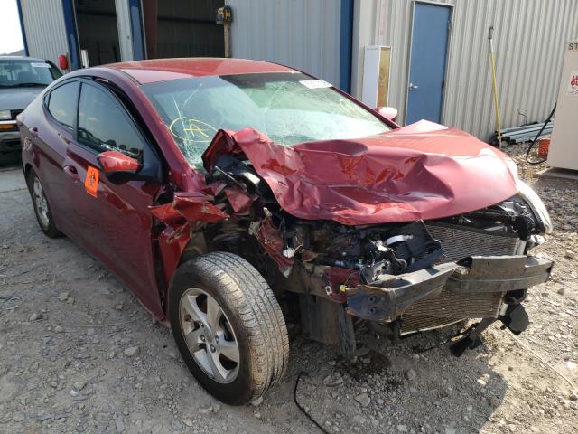 5NPDH4AE5FH645539 - 2015 HYUNDAI ELANTRA SE RED photo 1