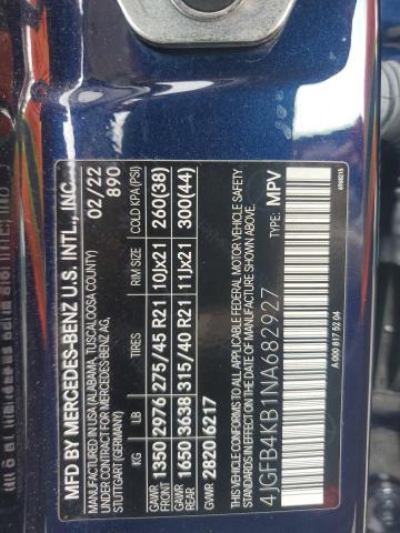 4JGFB4KB1NA682927 - 2022 MERCEDES-BENZ GLE 350 4MATIC BLUE photo 14