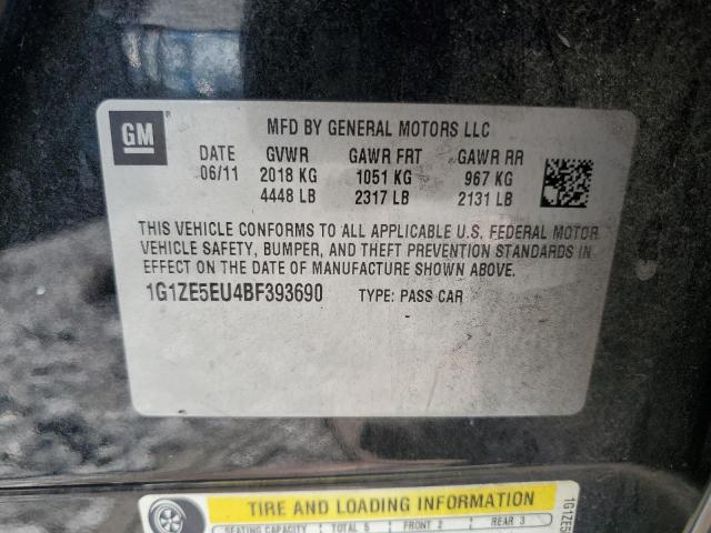 1G1ZE5EU4BF393690 - 2011 CHEVROLET MALIBU LTZ BLACK photo 12