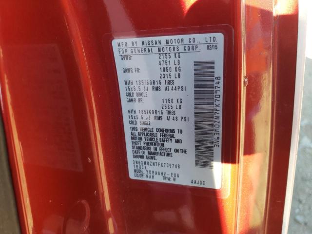 3N63M0ZN7FK709748 - 2015 CHEVROLET CITY EXPRE LT 白色 照片 13