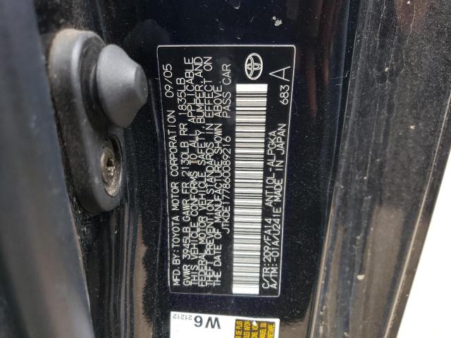 JTKDE177860089216 - 2006 TOYOTA SCION TC 黑色 照片 12