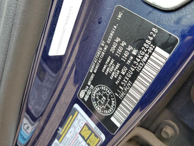 5XXGU4L34KG288428 - 2019 KIA OPTIMA EX BLUE photo 13