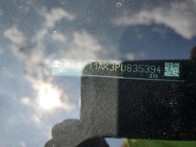 4T1T11AK3PU835394 - 2023 TOYOTA CAMRY SE NIGHT SHADE BLACK photo 12