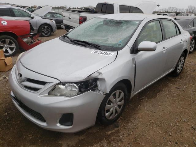 JTDBU4EE8B9169142 - 2011 TOYOTA COROLLA BASE SILVER photo 2