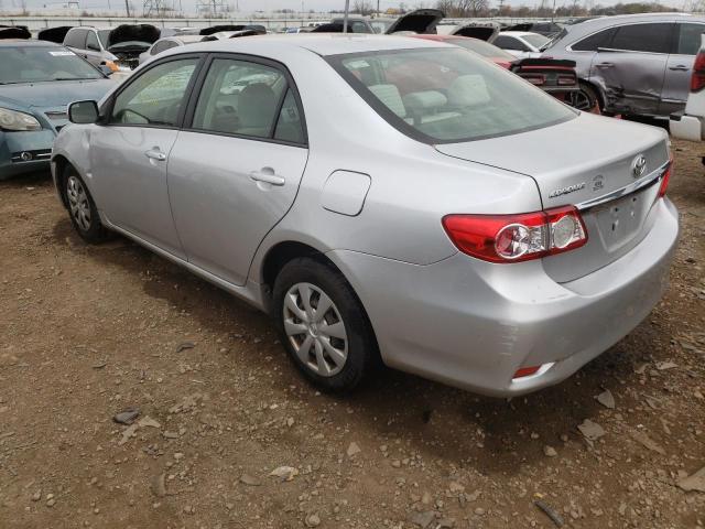 JTDBU4EE8B9169142 - 2011 TOYOTA COROLLA BASE SILVER photo 3