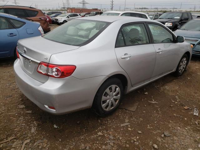 JTDBU4EE8B9169142 - 2011 TOYOTA COROLLA BASE SILVER photo 4