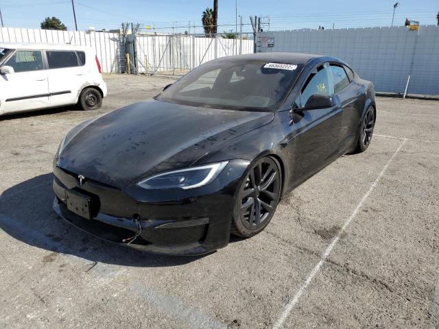 5YJSA1E69NF479875 - 2022 TESLA MODEL S Սև լուսանկար 2
